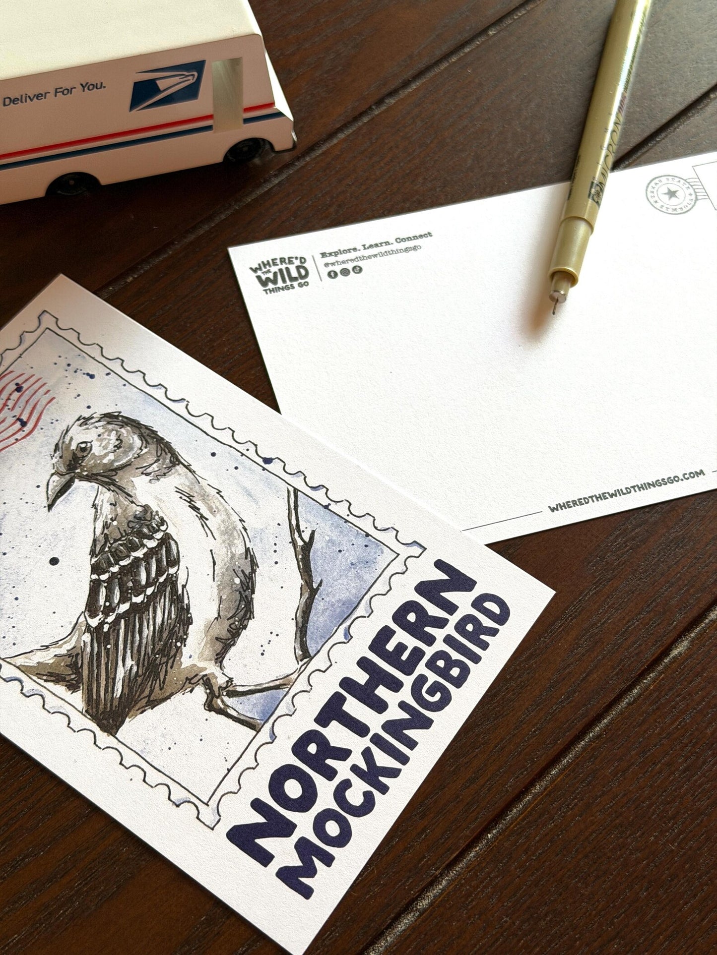 Where’d The Wild Things Go Northern Mockingbird Postcard