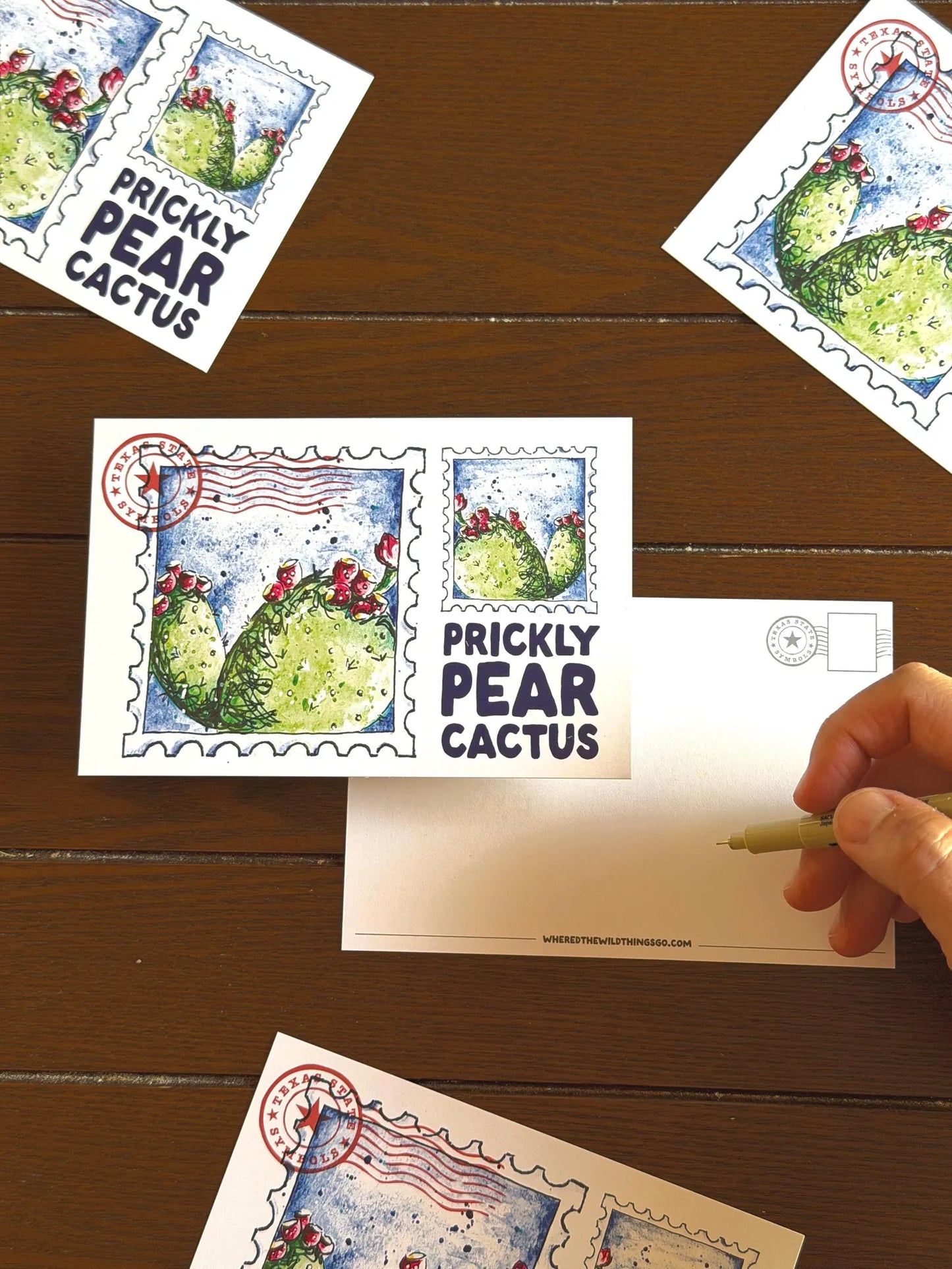 Where’d The Wild Things Go Prickly Pear Cactus Postcard