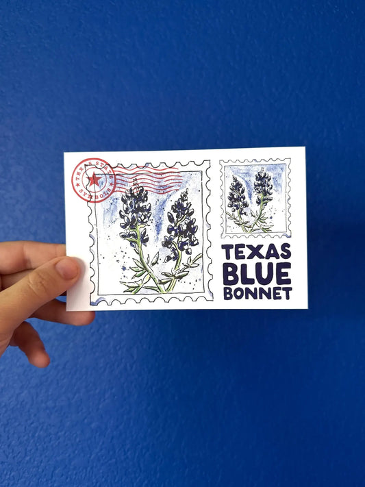 Where’d The Wild Things Go Texas Bluebonnet Postcard