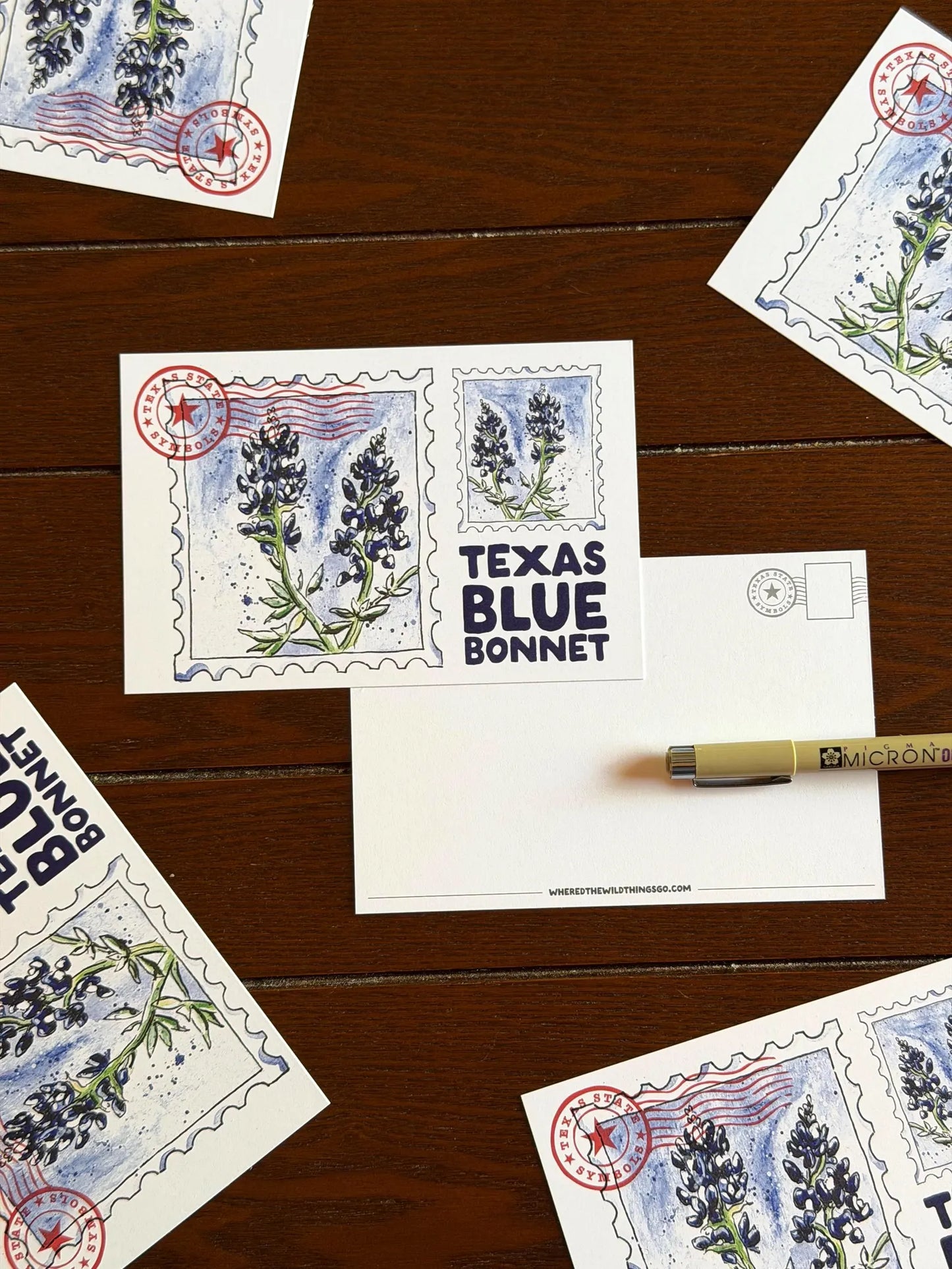 Where’d The Wild Things Go Texas Bluebonnet Postcard