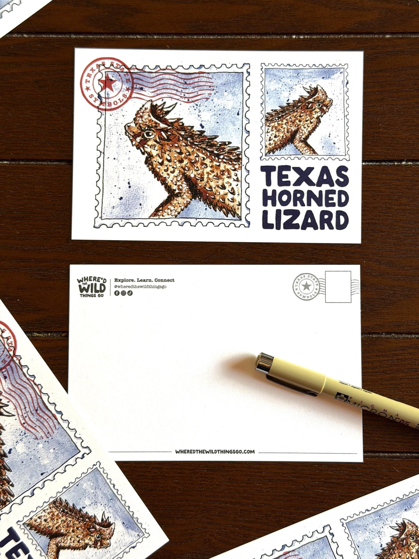 Where’d The Wild Things Go Texas Horned Lizard Postcard