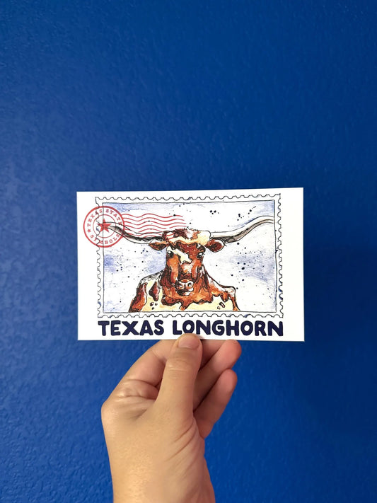 Where’d The Wild Things Go Texas Longhorn Postcard