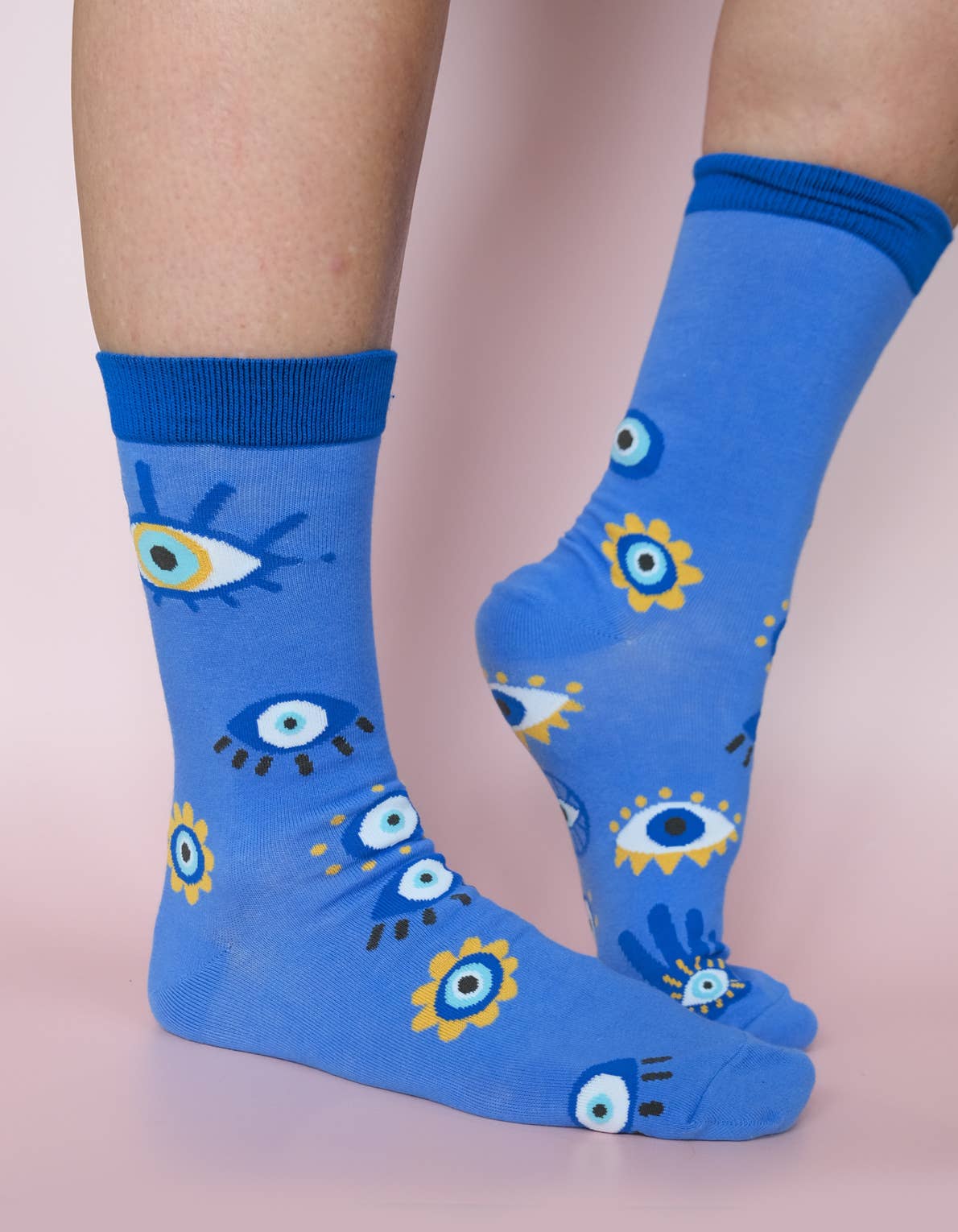Idlewild Co. Evil Eye 100% Cotton Women's Crew Socks