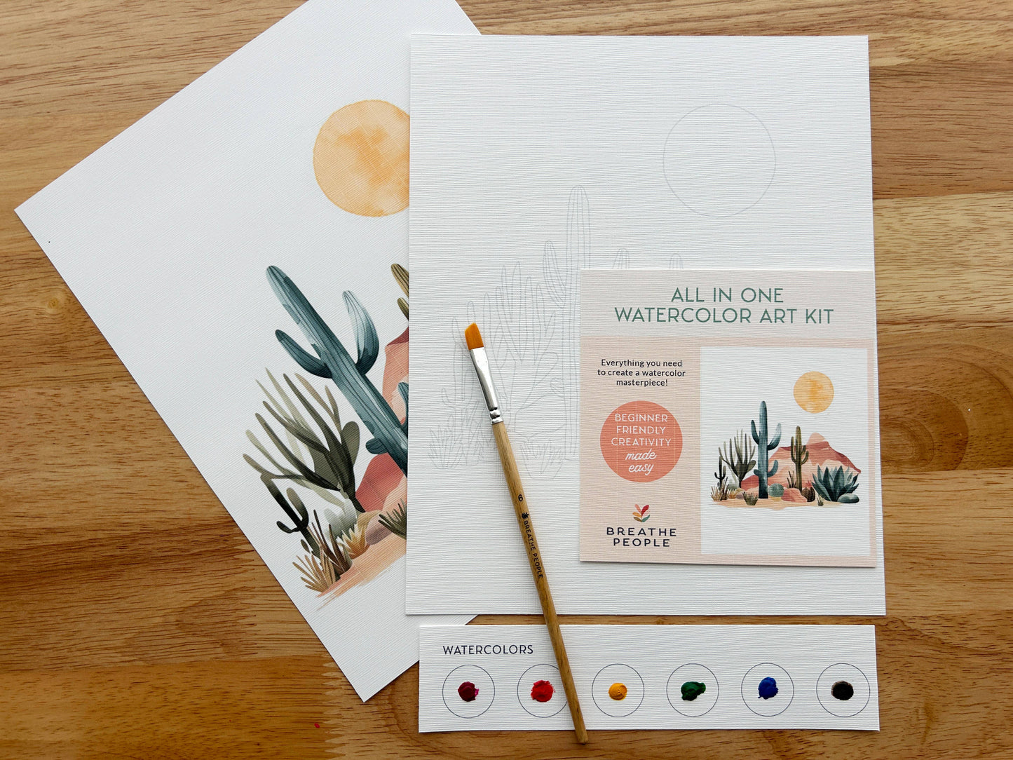 Breathe People All-In-One Beginner Watercolor Paint Set - Desert Landscape