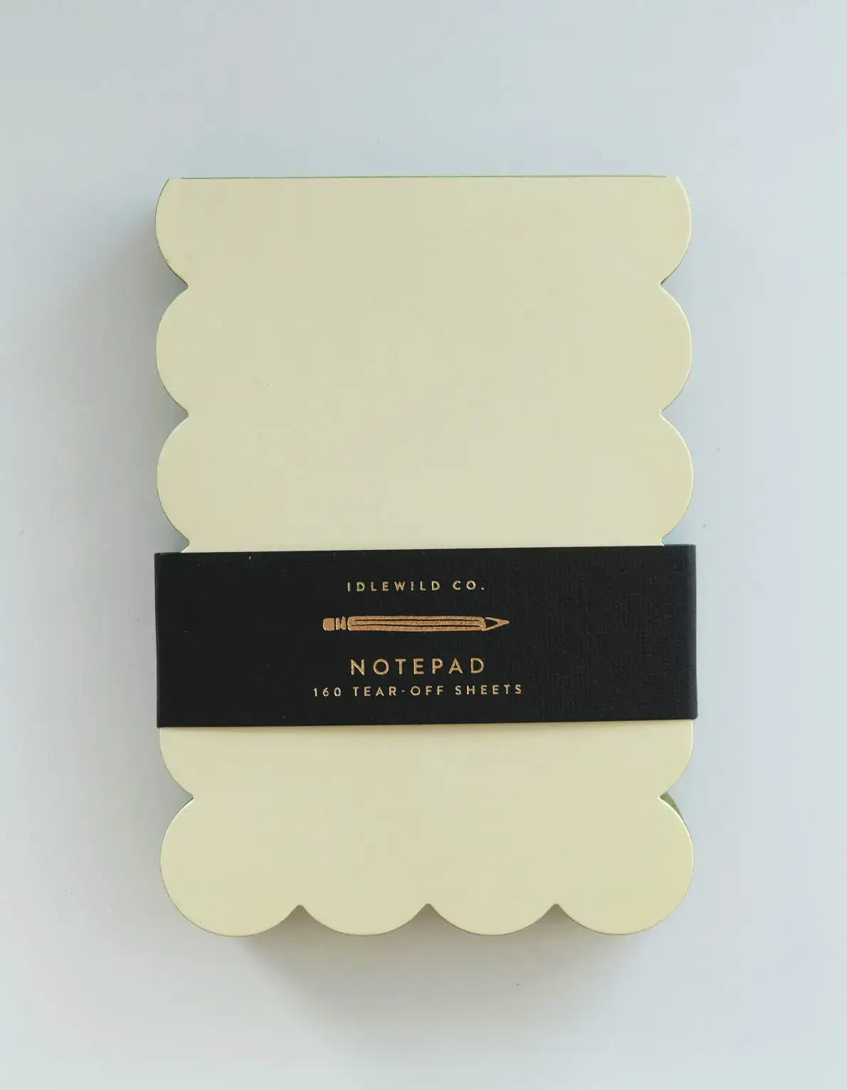 Idlewild Co. Scalloped Shaped Notepad | Chartreuse + Olive Edge