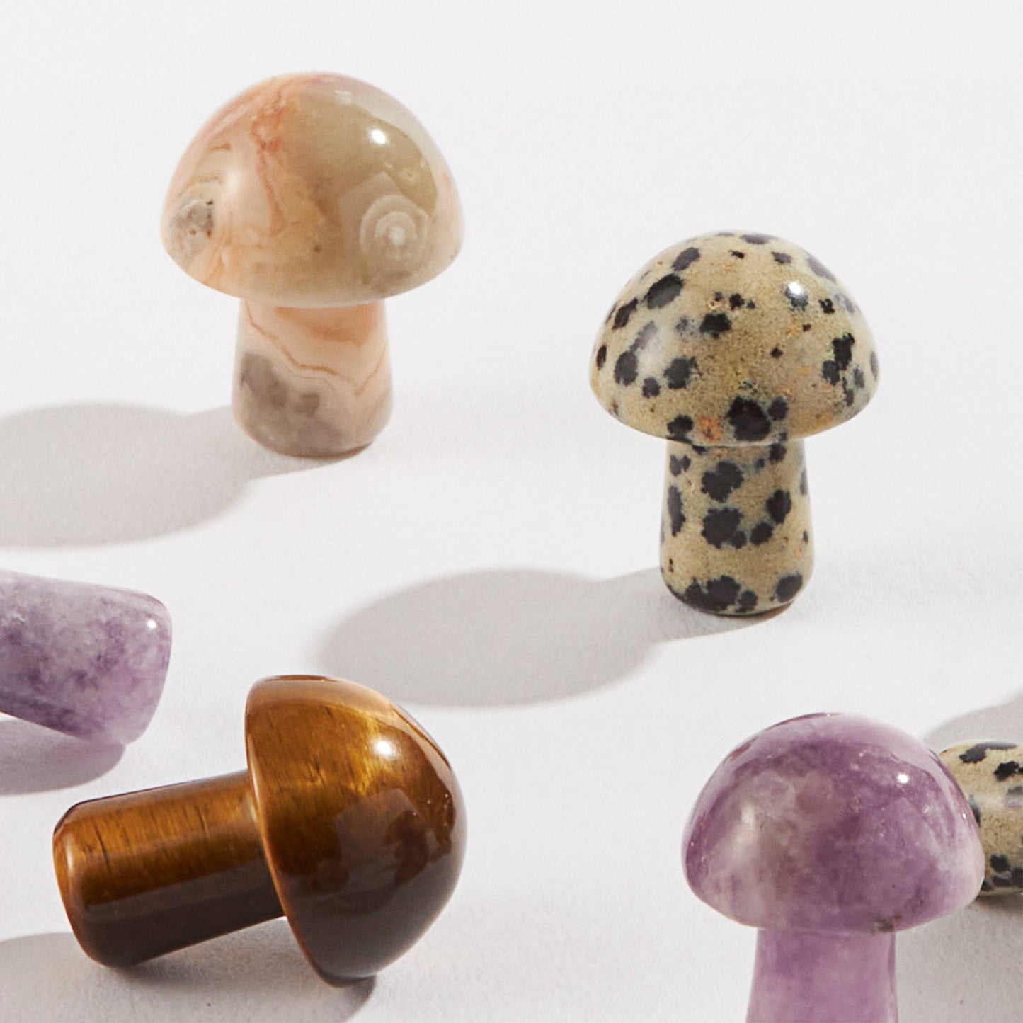 GeoCentral Assorted Carved Crystal Mini Mushrooms