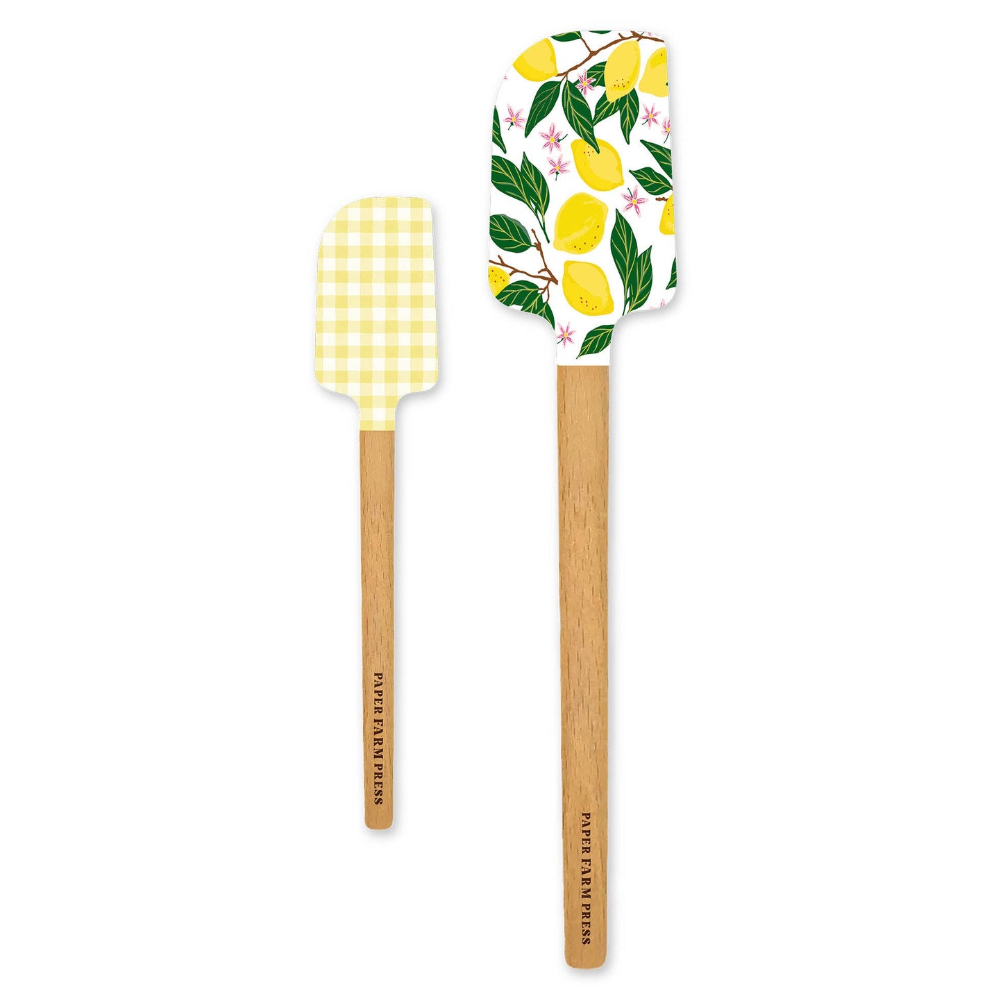 Paper Farm Press Lemon Grove Silicone Kitchen Spatulas Set