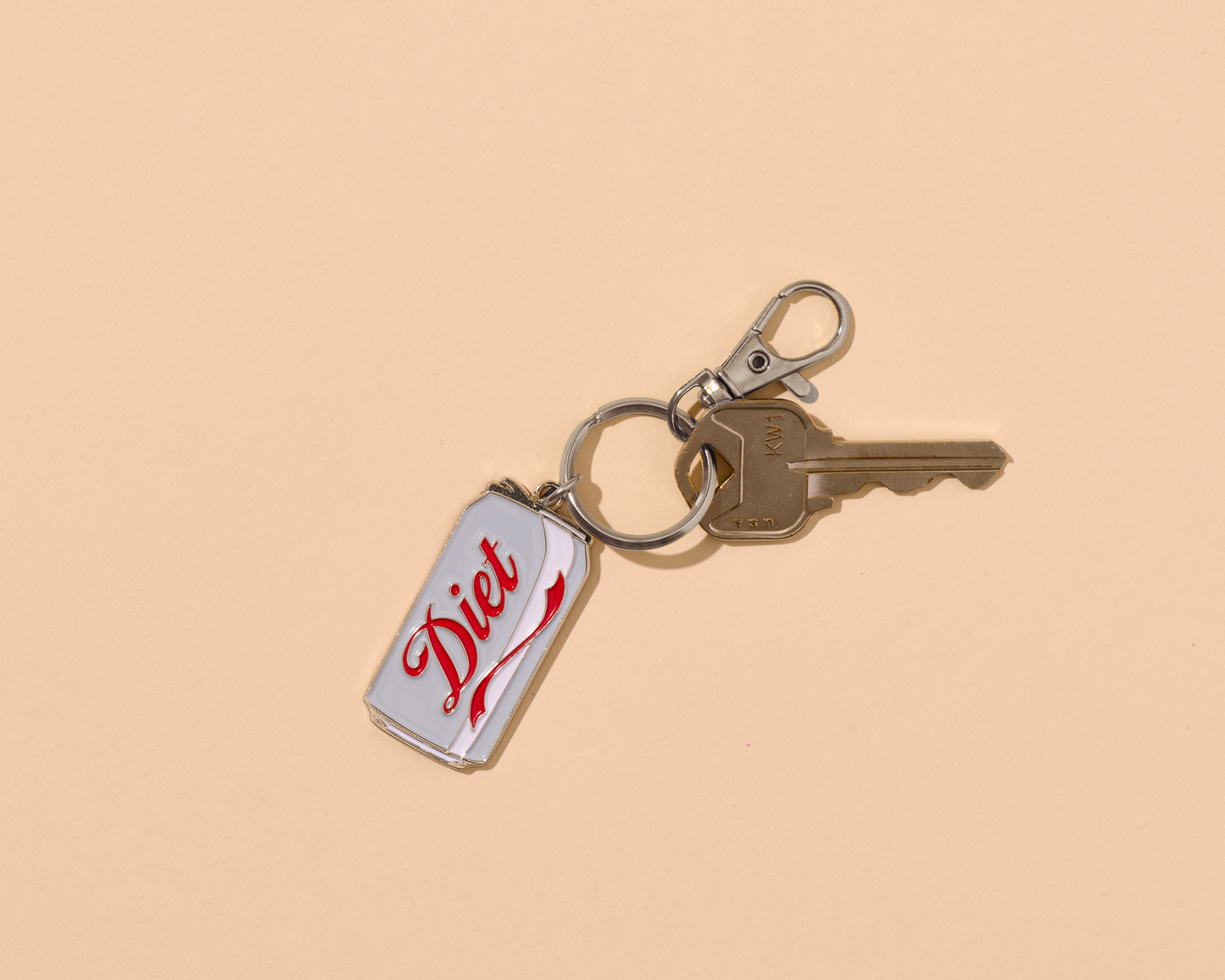 And Here We Are Enamel Keychain & Bag Charm Diet Soda