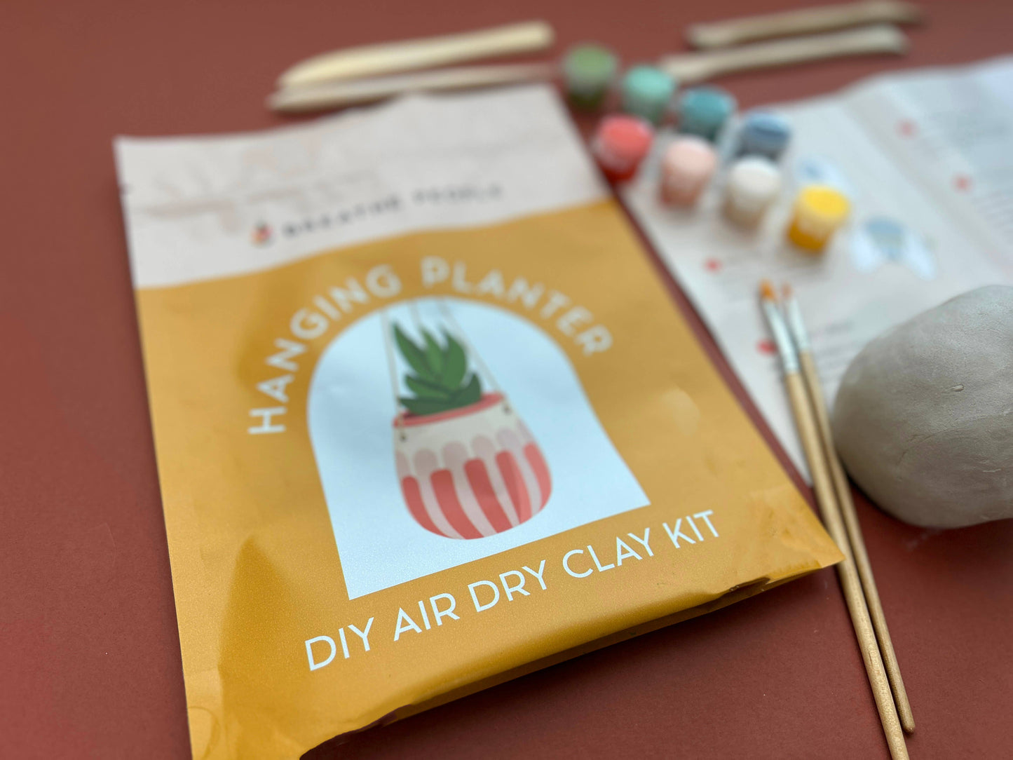 Breathe People DIY Air Dry Clay Kit- Make Your Own Hanging Plant Pot