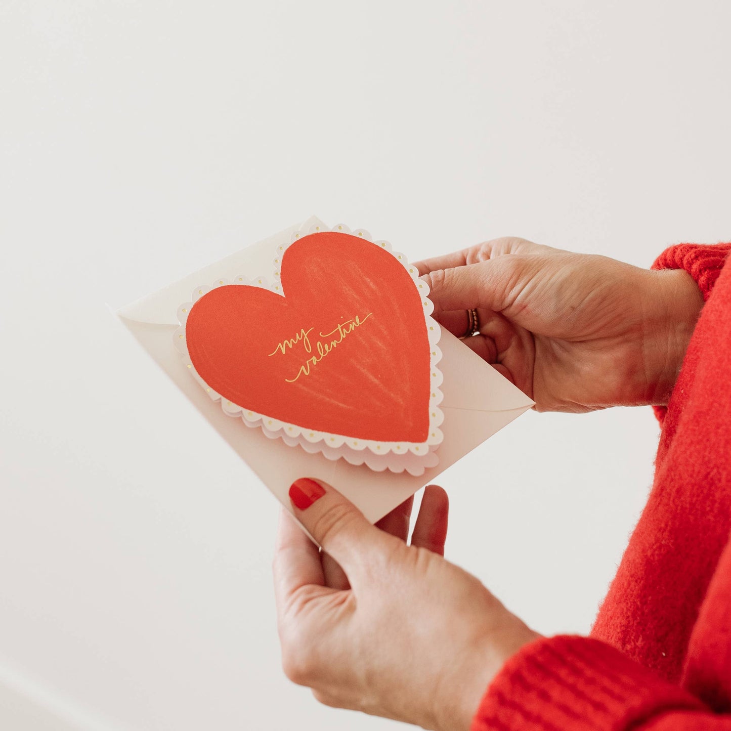 Ramona + Ruth Valentine's Heart Doily Card