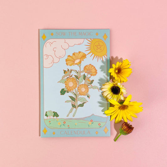 Sow the Magic Calendula Tarot Seed Packet