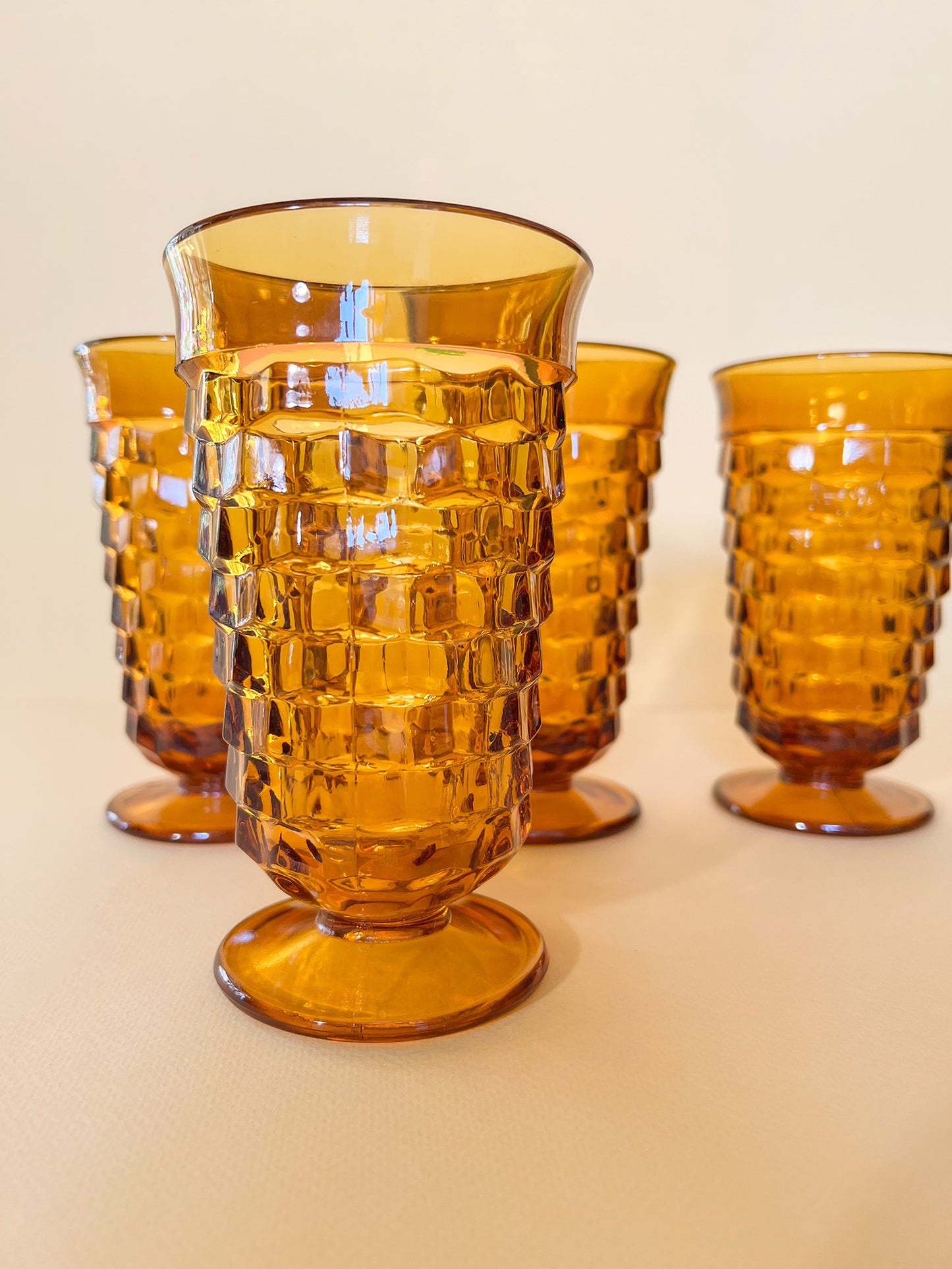 The Kitchen Committee Amber Tumblers "Whitehall"