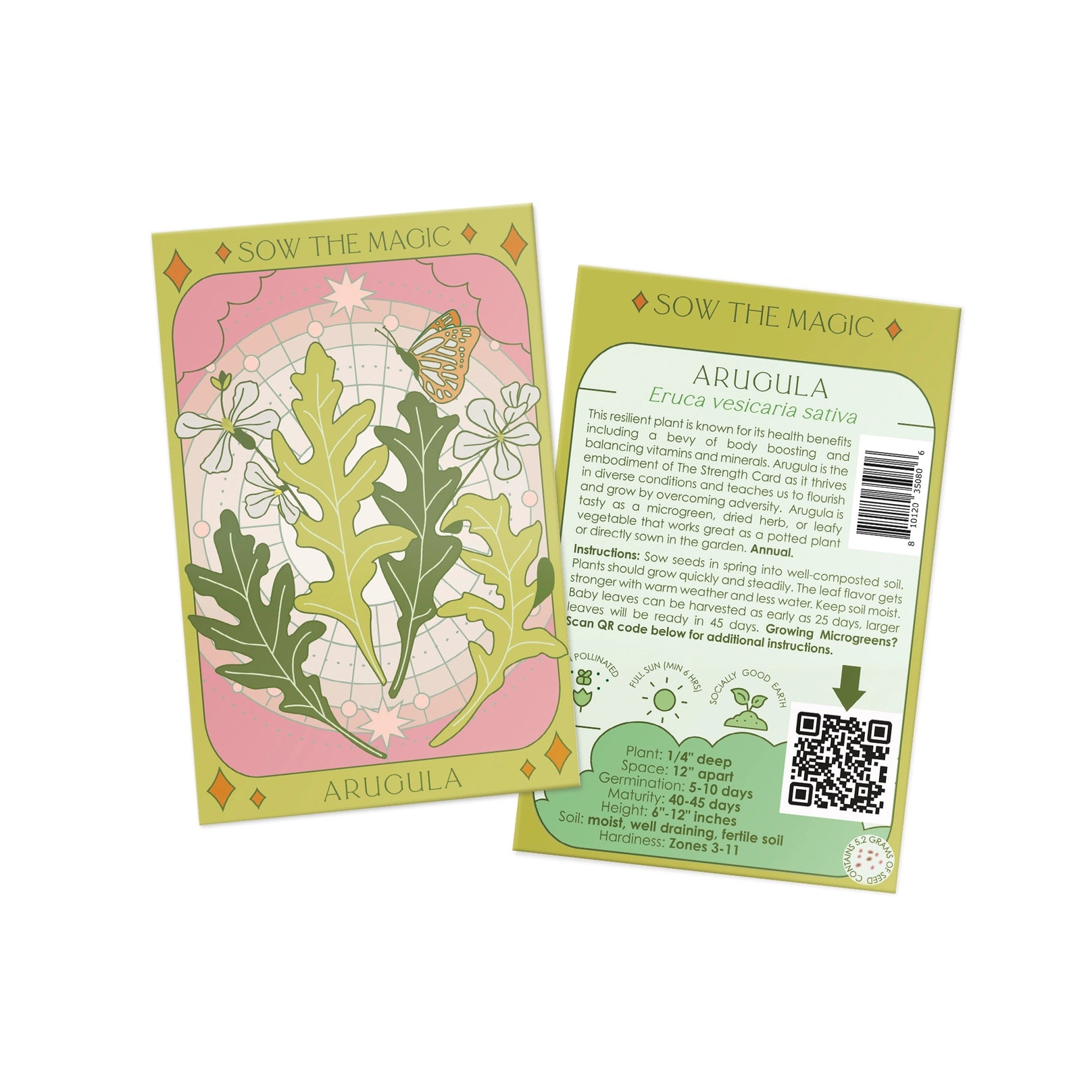 magic seeds garden Sow the Magic Arugula Tarot Seed Packet