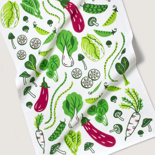 Seltzer Goods Asian Veggies Tea Towel
