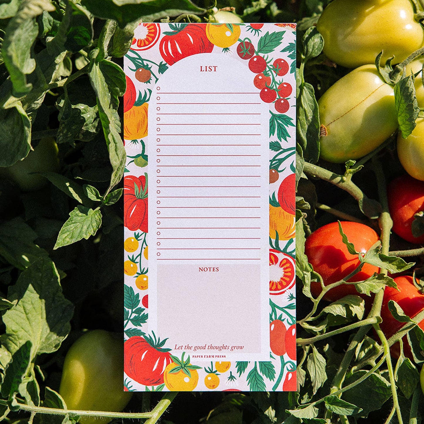 Paper Farm Press Tomato Vine Market List Notepad