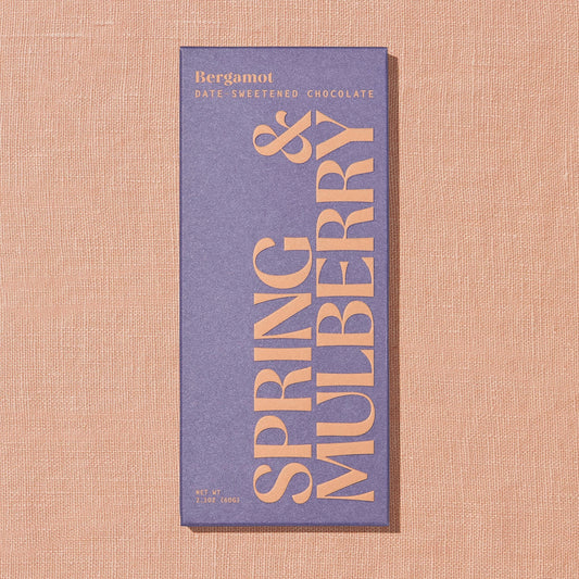 Spring & Mulberry Bergamot Date-Sweetened Dark Chocolate