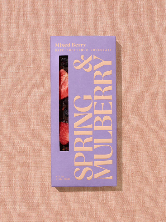 Spring & Mulberry Mixed Berry Date-Sweetened Dark Chocolate