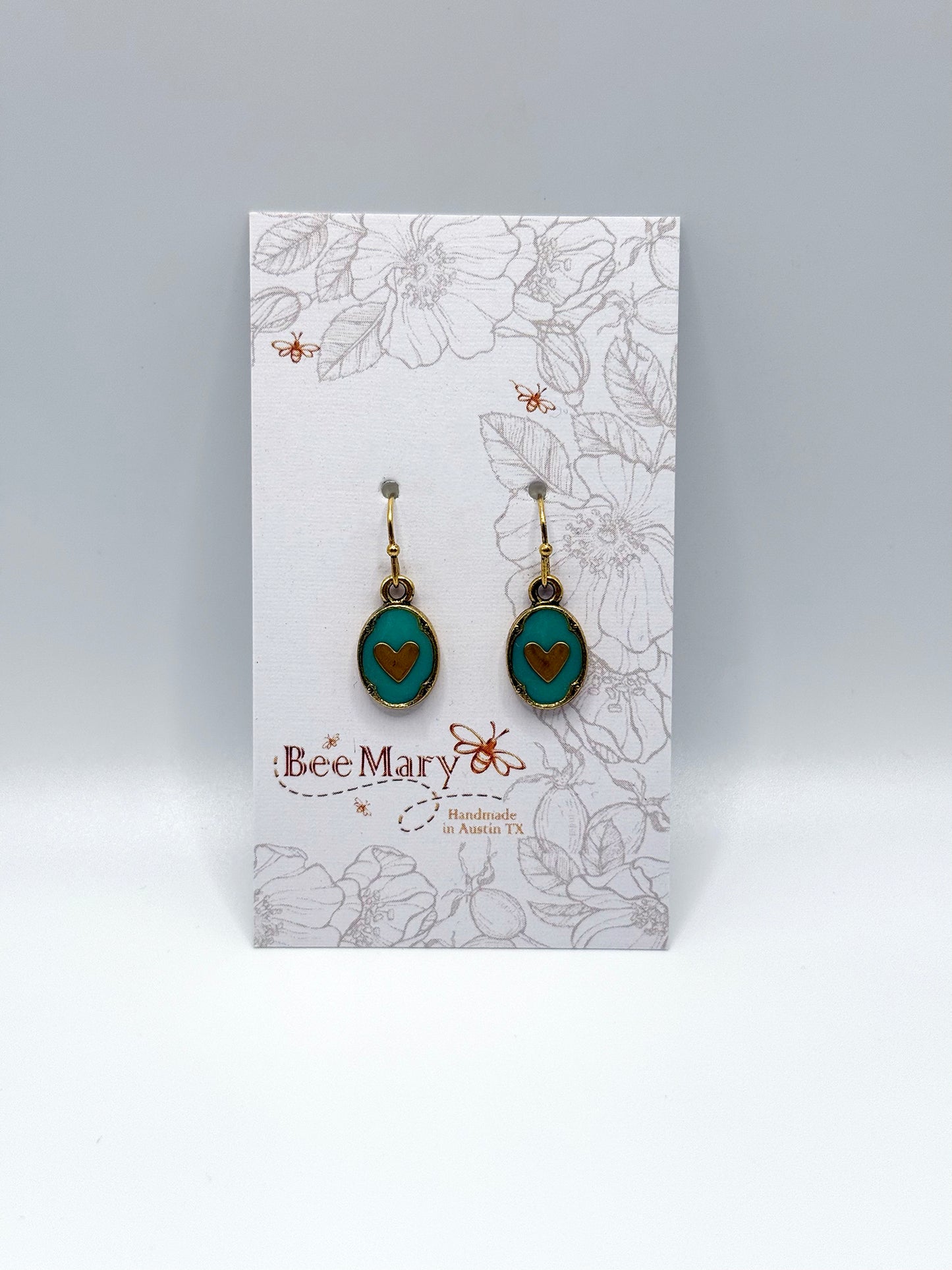 Bee Mary Heart Melt Earrings