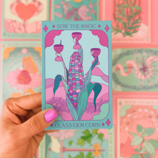 Sow the Magic Glass Gem Corn Tarot Seed Packet