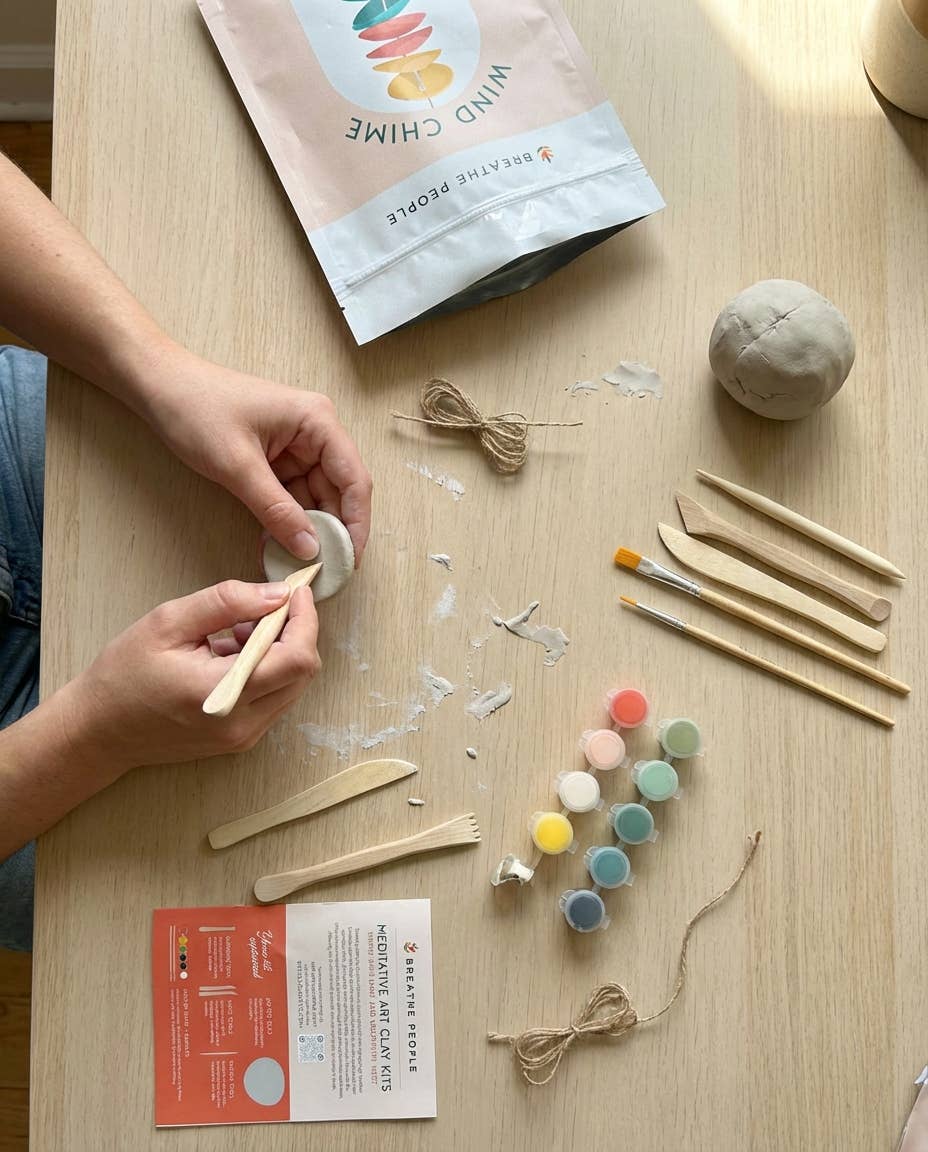 Breathe People DIY Air Dry Clay Kit- Make Your Own Wind Chimes