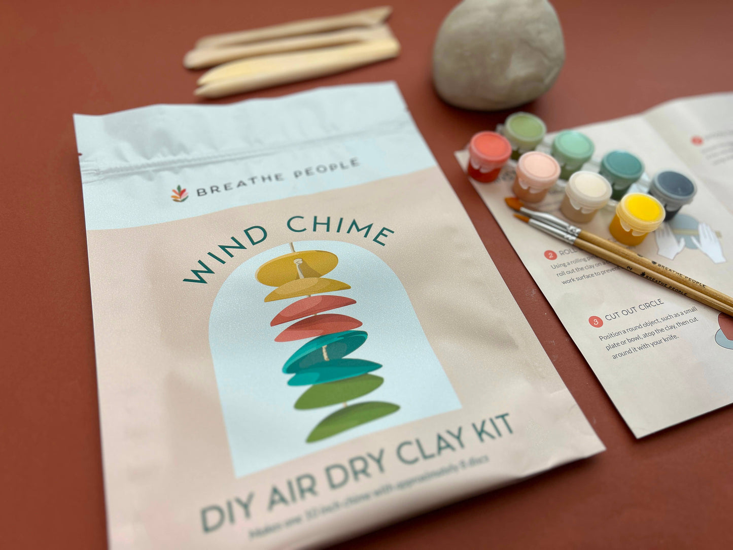 Breathe People DIY Air Dry Clay Kit- Make Your Own Wind Chimes