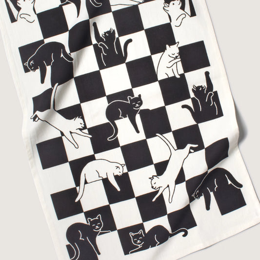Seltzer Goods Checker Cat Tea Towel