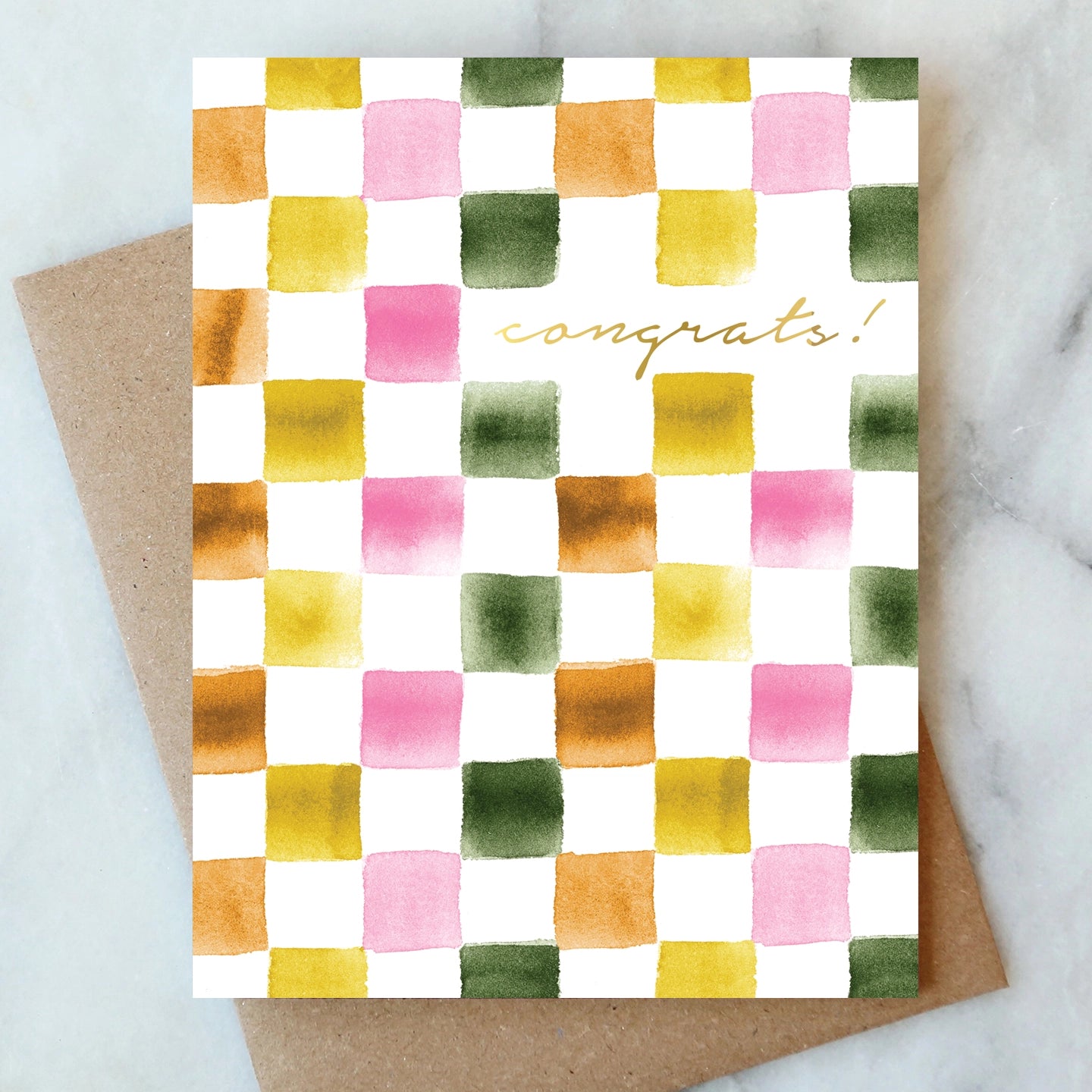 Abigail Jayne Design Checkerboard Congrats Greeting Card