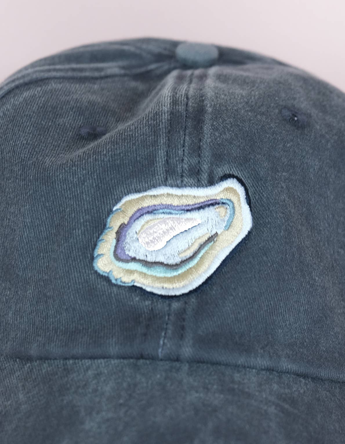 Idlewild Co. Embroidered Hat | Oyster, Washed Navy Color