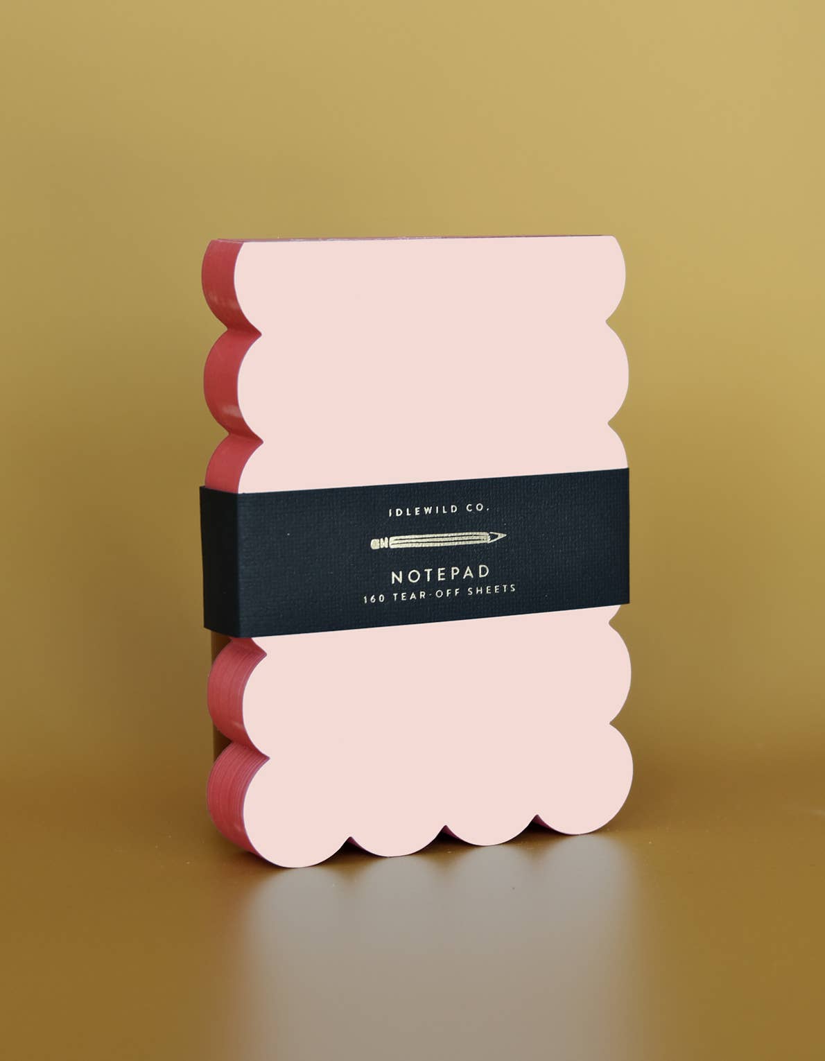 Idlewild Co. Scalloped Shaped Notepad | Peach + Persimmon Edge