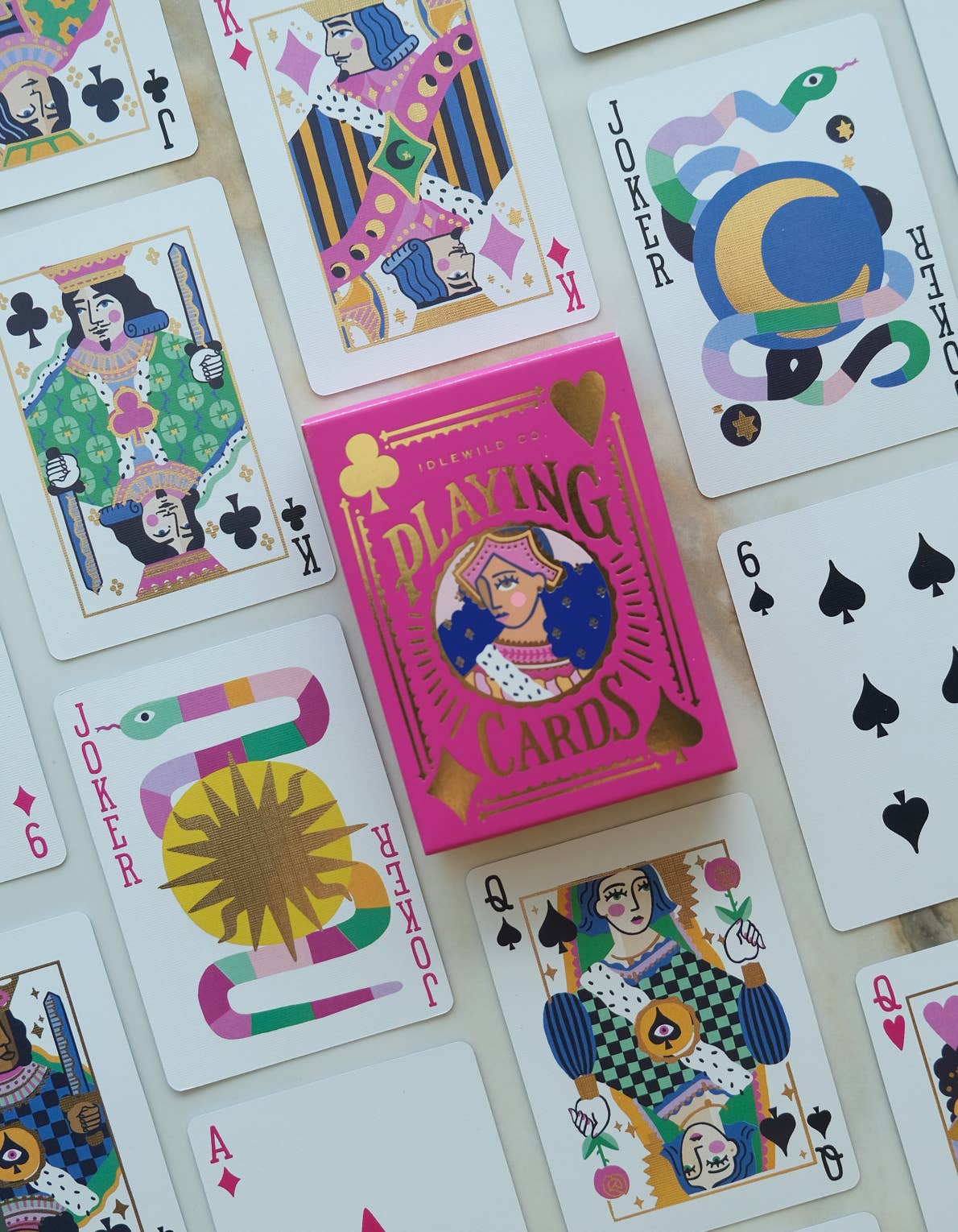 Idlewild Co. Neon Royals Playing Cards | Standard Deck