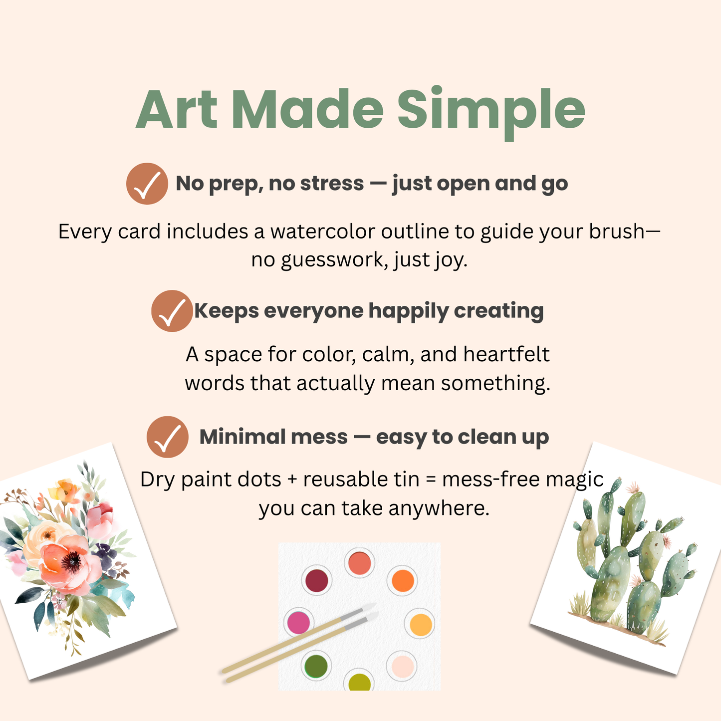 Breathe People All in One Watercolor Prints/ Postcards : Abstract Flowers