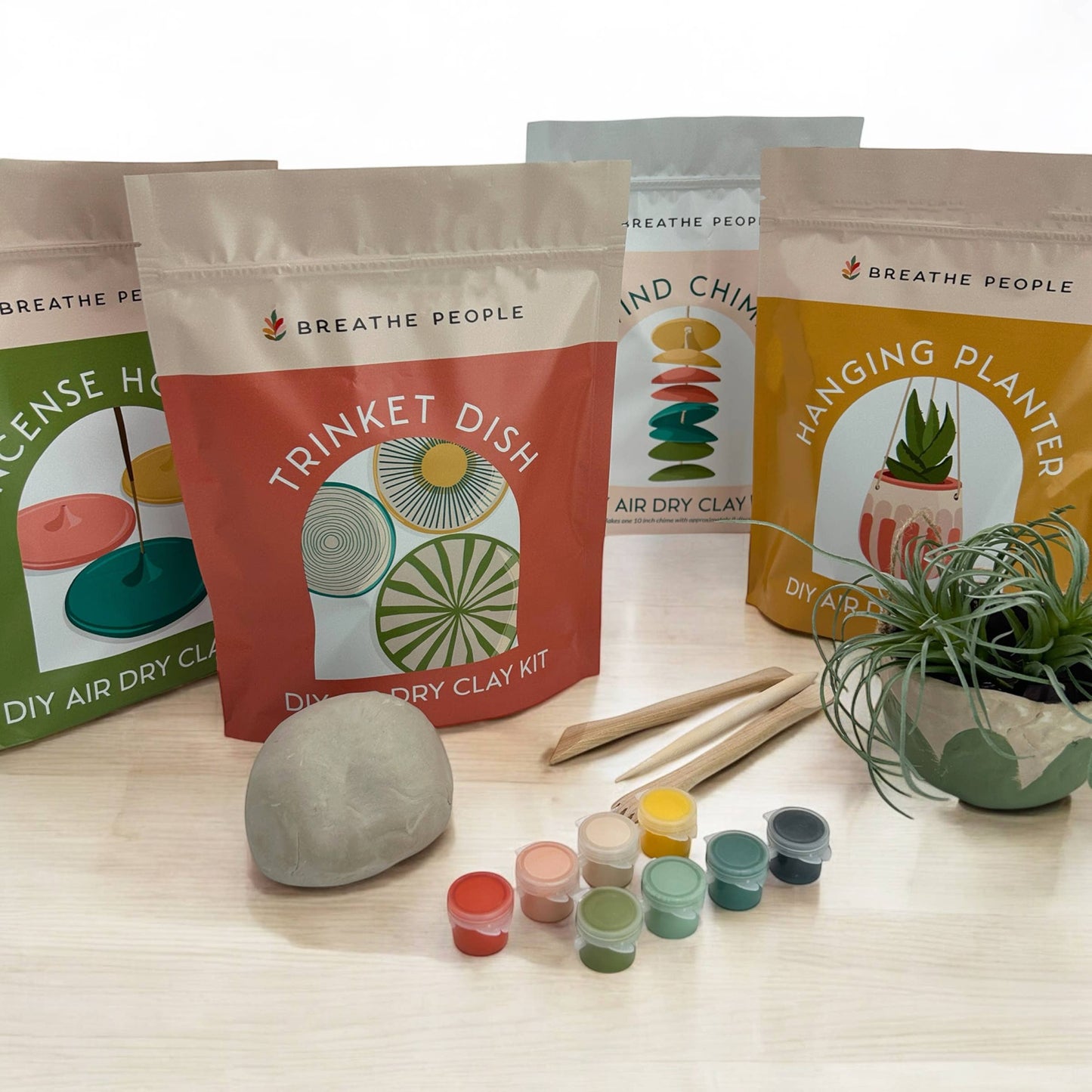 Breathe People DIY Air Dry Clay Kit- Make Your Own Wind Chimes