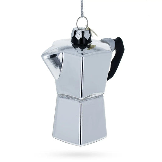 Espresso Maker Coffee Lover Glass Ornament