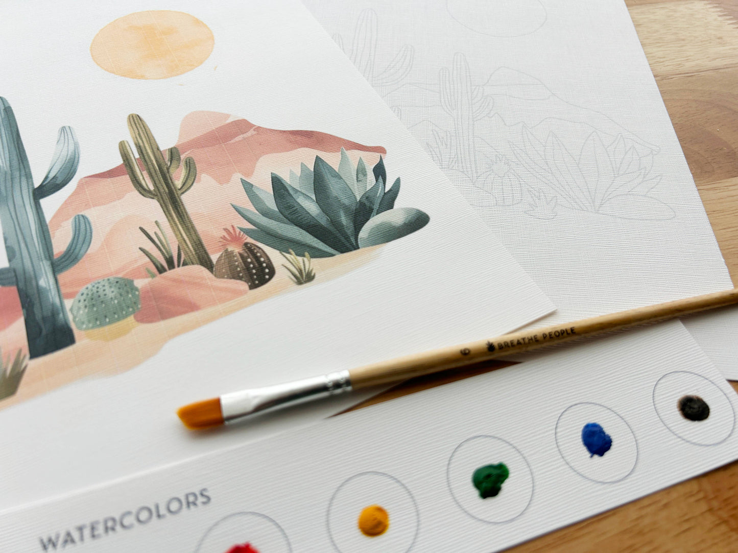 Breathe People All-In-One Beginner Watercolor Paint Set - Desert Landscape