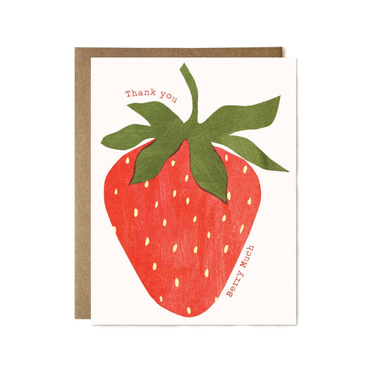 Ula Bloom Thank You Berry Much Strawberry Card