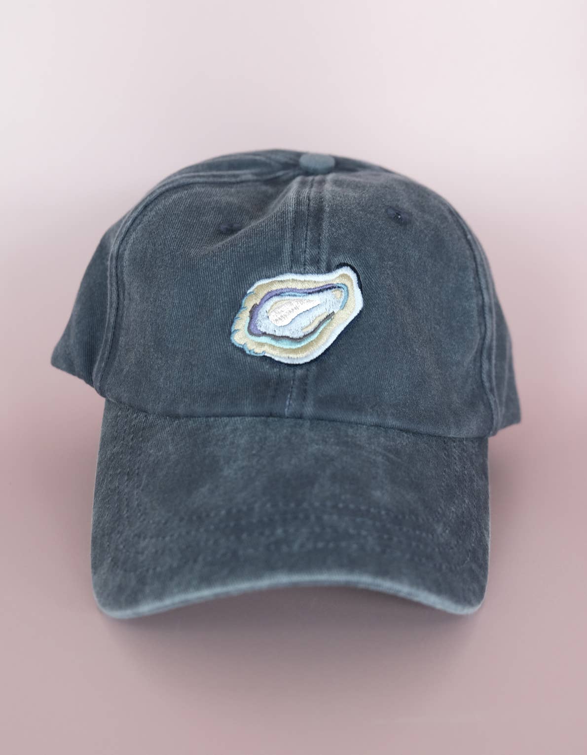 Idlewild Co. Embroidered Hat | Oyster, Washed Navy Color