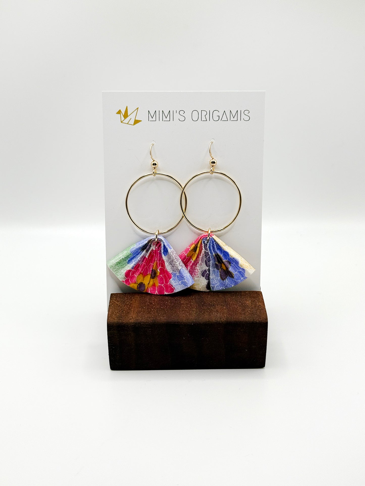 Mimi's Origamis Fan Hoop Earrings