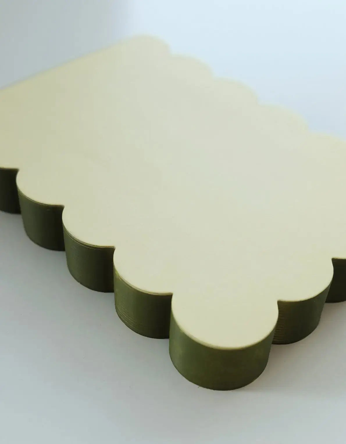 Idlewild Co. Scalloped Shaped Notepad | Chartreuse + Olive Edge