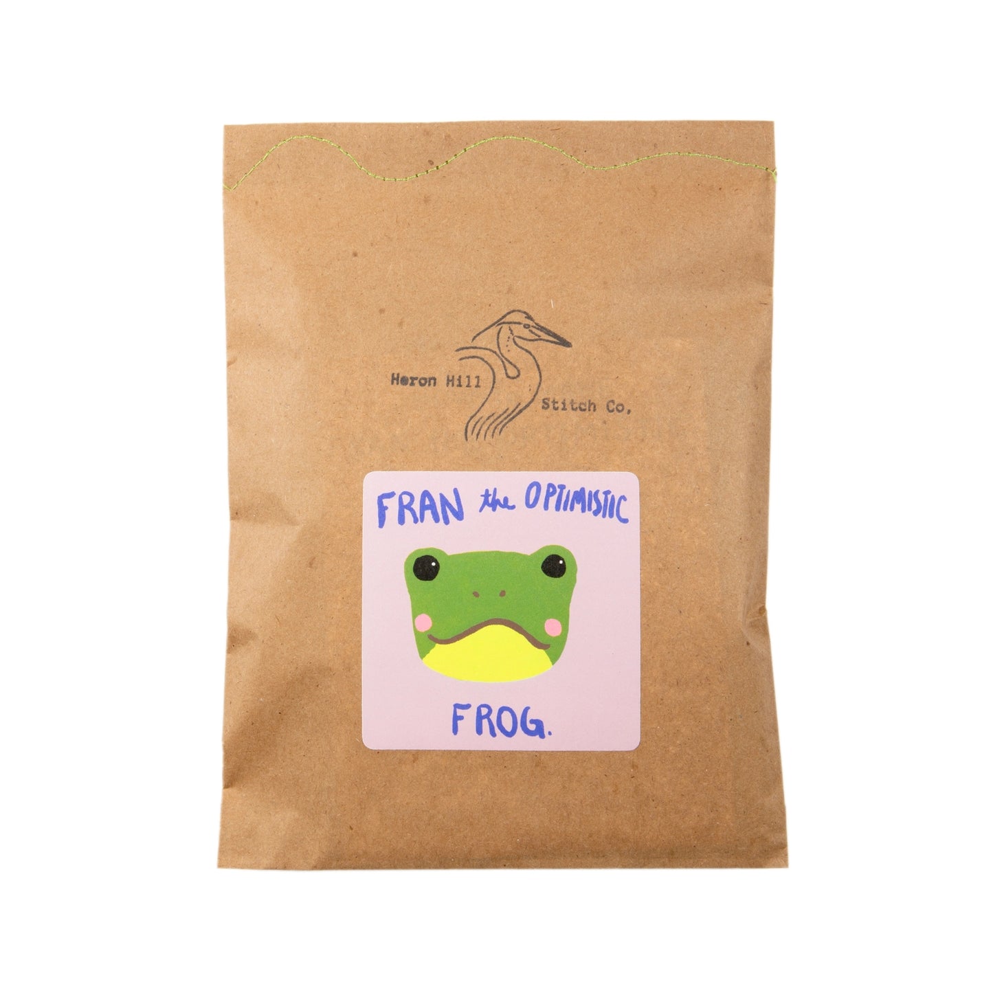 Heron Hill Stitch Co Fran the Optimistic Frog - DIY Craft Kit