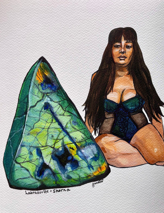 Opal Dreams Labradorite Gilcée Print