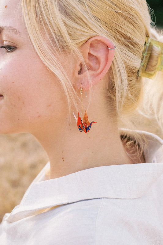 Mimi's Origamis Large Crane Earrings