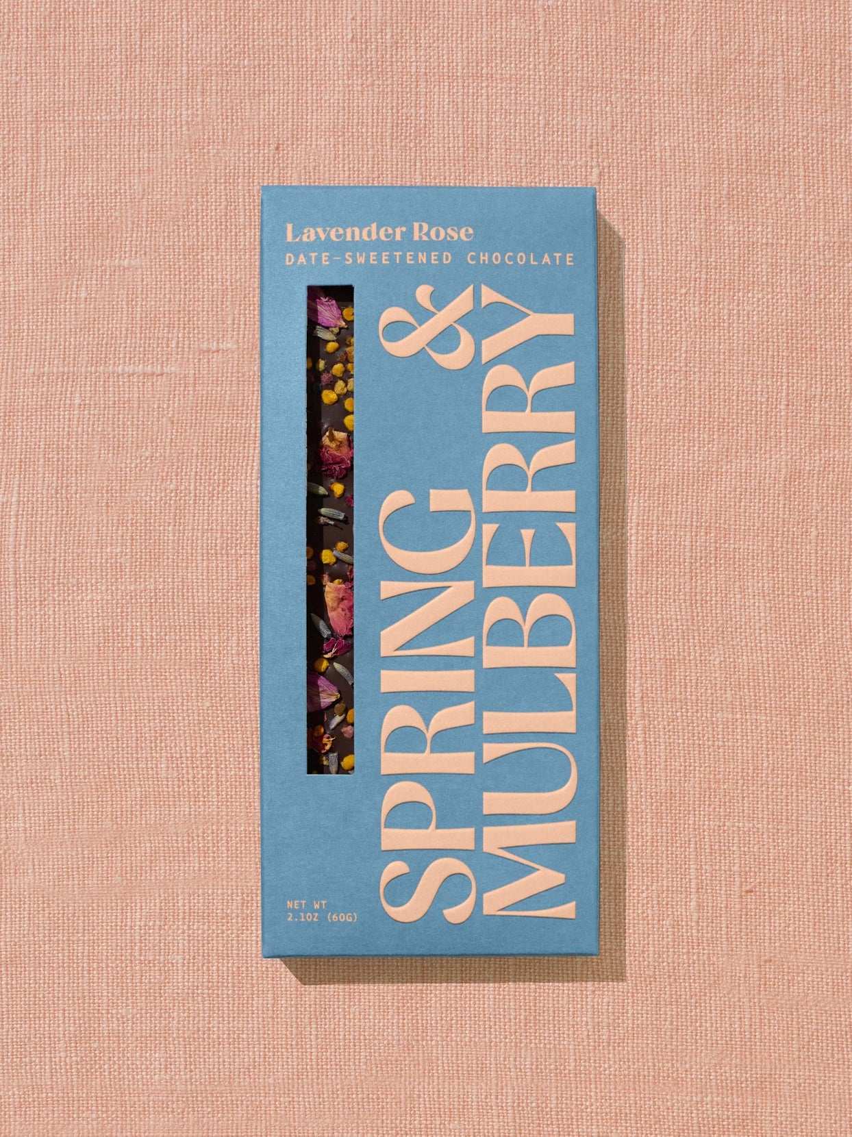 Spring & Mulberry Lavender Rose Date-Sweetened Dark Chocolate