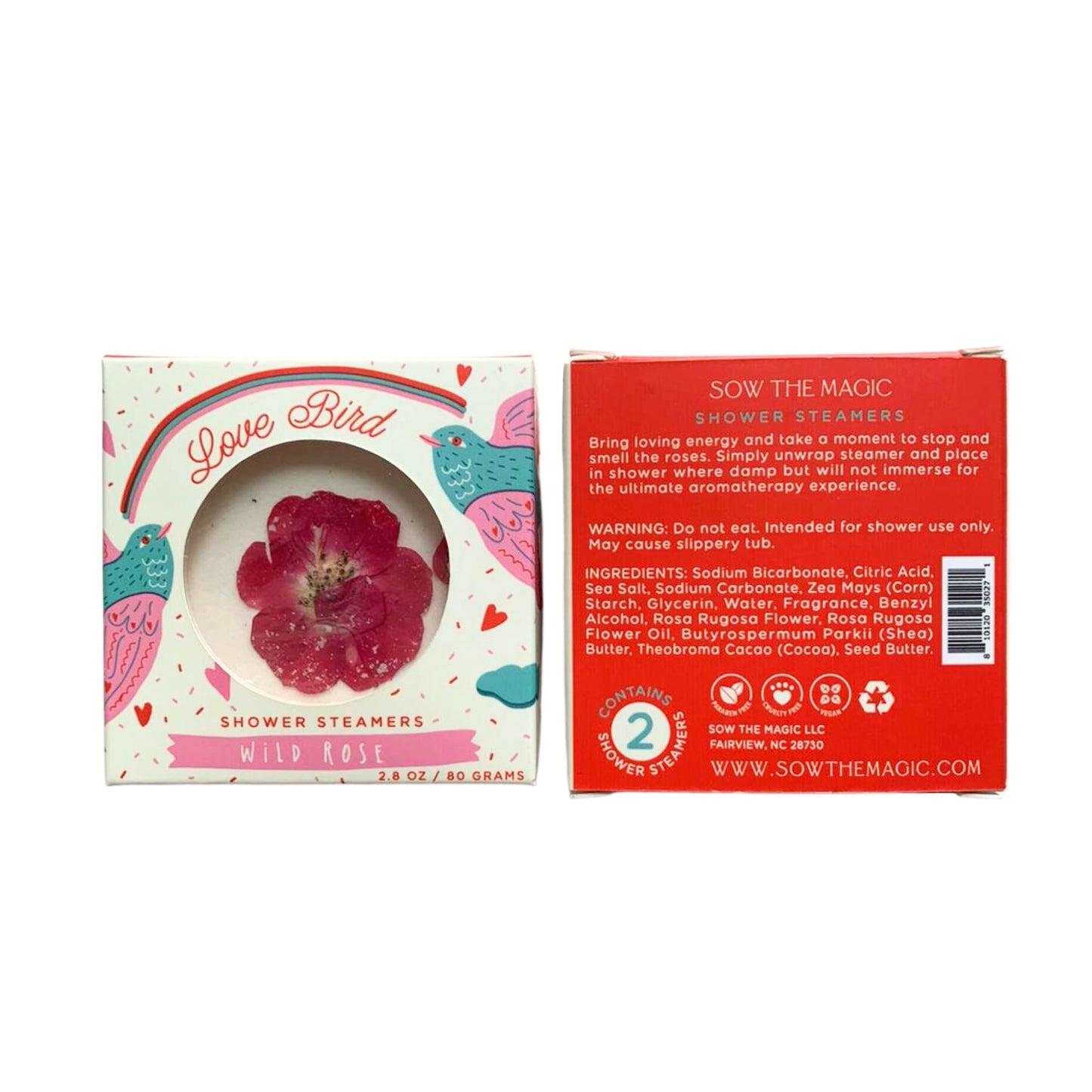 Sow the Magic Love Bird Wild Rose Shower Steamers