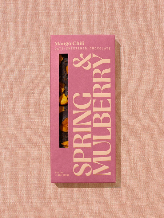 Spring & Mulberry Mango Chili Date-Sweetened Dark Chocolate