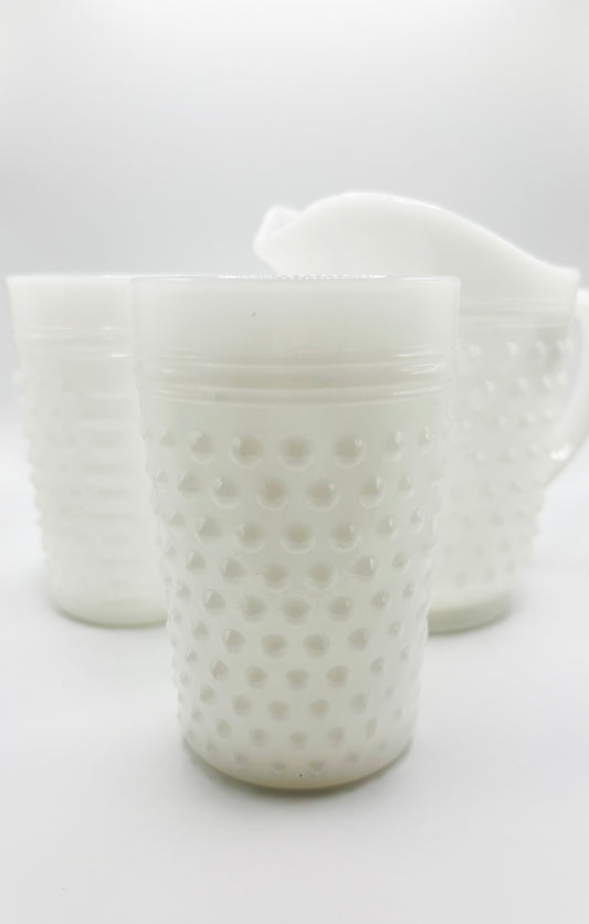 The Kitchen Committee Milk Glass + Pitcher Set