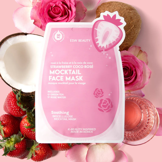 ESW Beauty Strawberry Coco Rosé Soothing Biocellulose Mocktail Mask