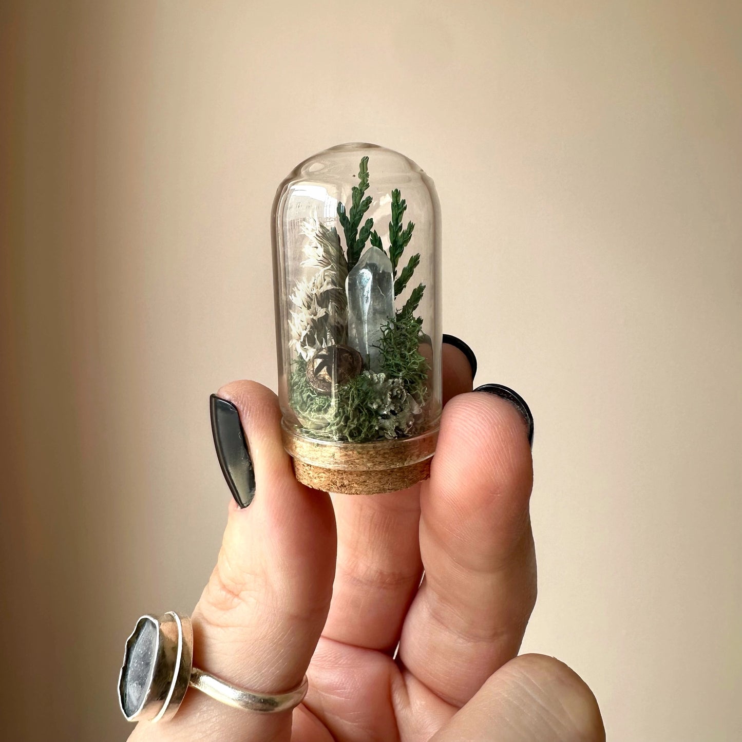 CA Studios Moonlight Crystal Terrarium Glass Cloche