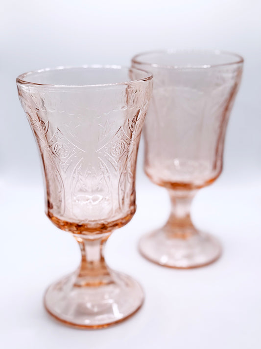 The Kitchen Committee Pink Madrid Goblet Set of 5