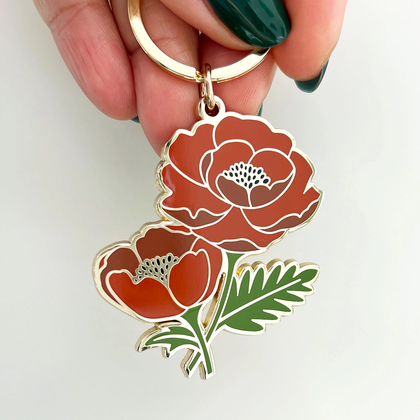 Paper Anchor Co Poppy Keychain