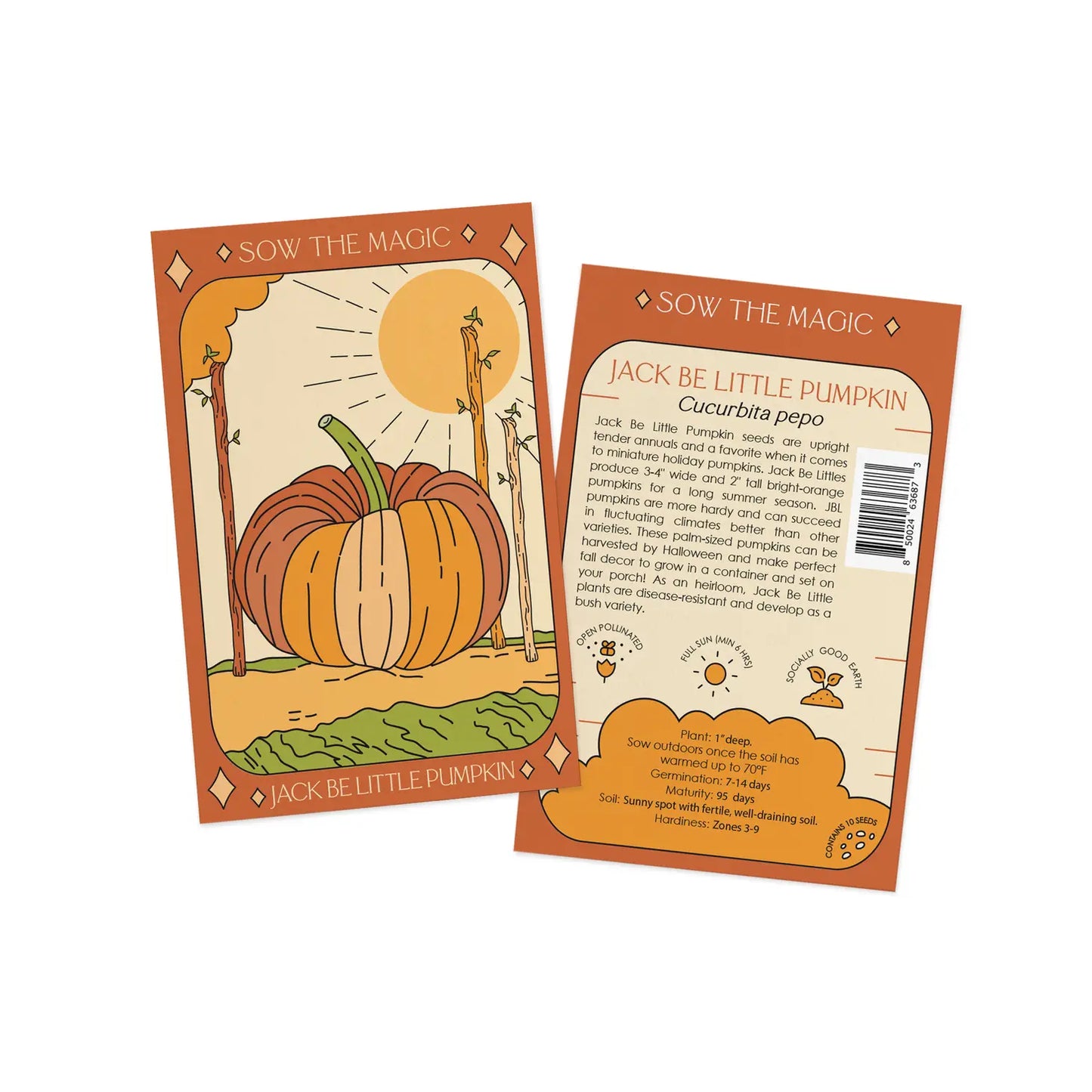 Sow the Magic Jack Be Little Pumpkin Tarot Seed Packet